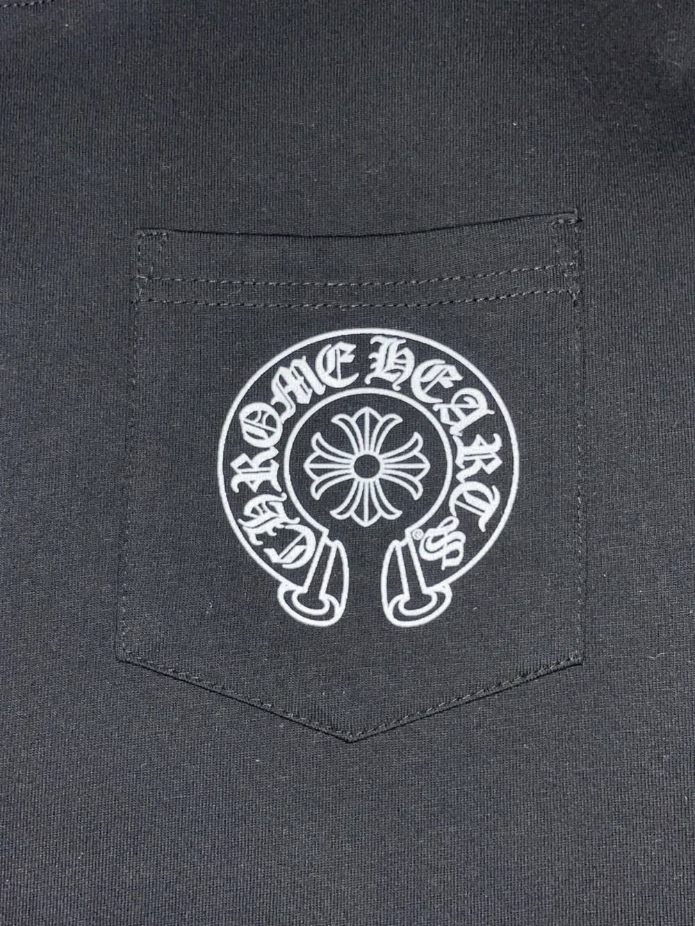 Chrome Hearts Black and White Los Angeles Horseshoe Back Tee